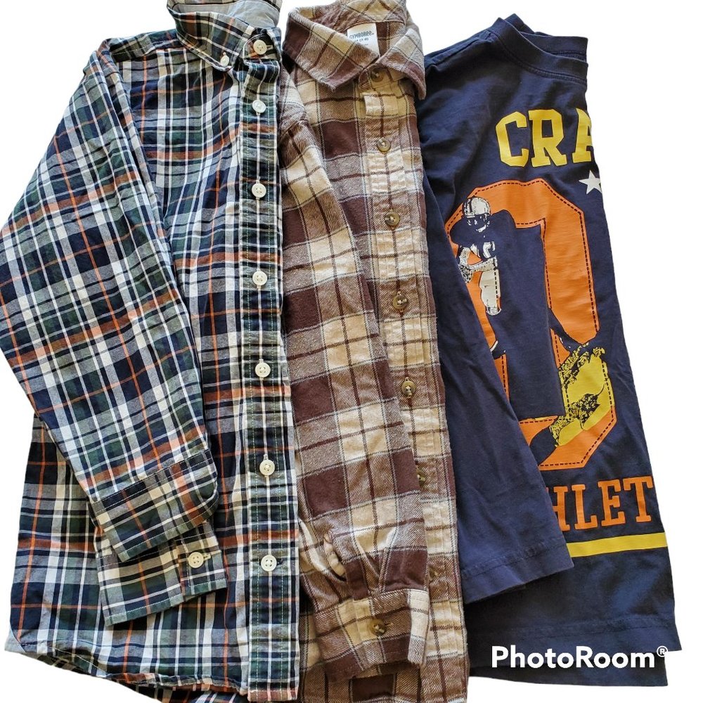 Boys long sleeve tops bundle size medium 7-8 3 items total